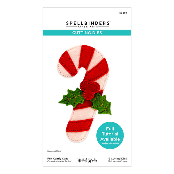 Spellbinders Dies - Felt Candy Cane