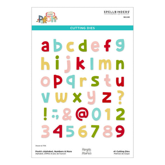 Spellbinders Dies - Pooh's Alphabet, Numbers & More