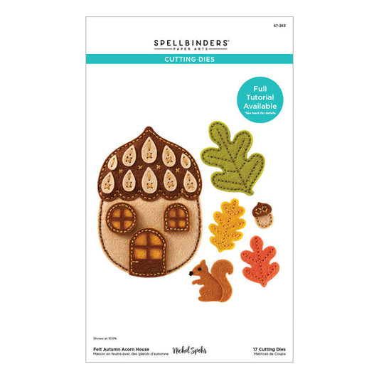 Spellbinders Dies - Felt Autumn Acorn House