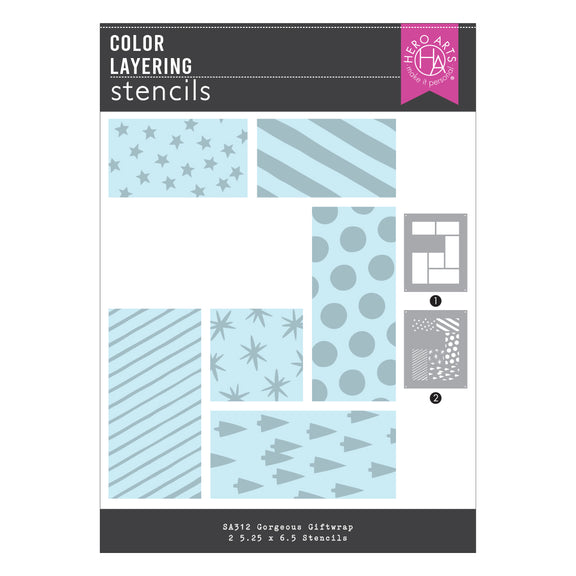 Hero Arts Stencils - Gorgeous Giftwrap