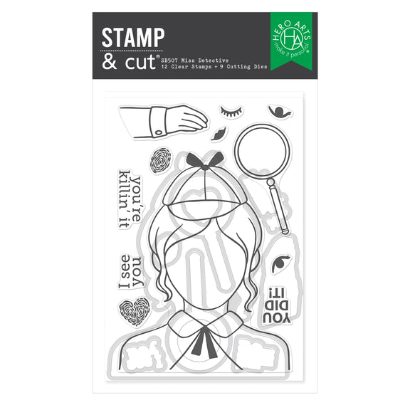 Hero Arts Stamp & Cut - Miss Detective