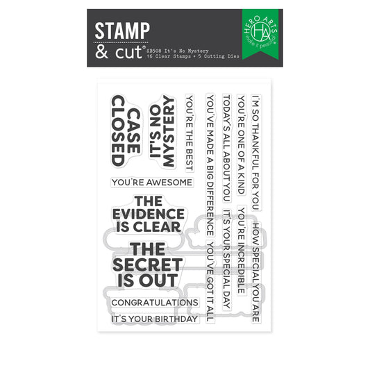Hero Arts Stamp & Cut - It's No Mystery