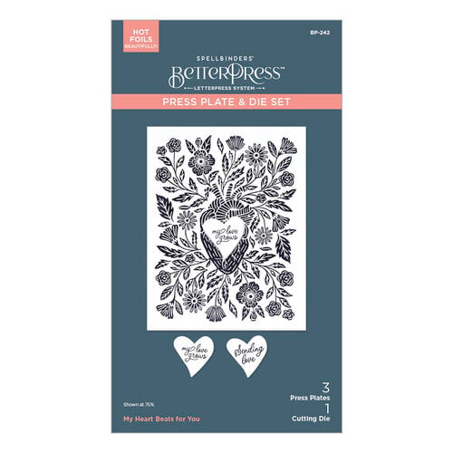 Spellbinders Press Plates & Dies - My Heart Beats for You