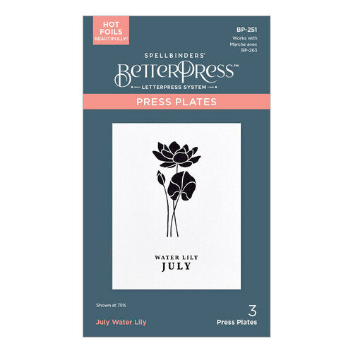 Spellbinders Press Plates - July Water Lily