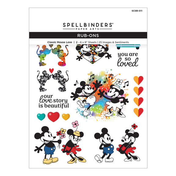 Spellbinders Rub-Ons - Classic Mouse Love