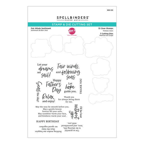 Spellbinders Stamps & Dies - Fair Winds Sentiments
