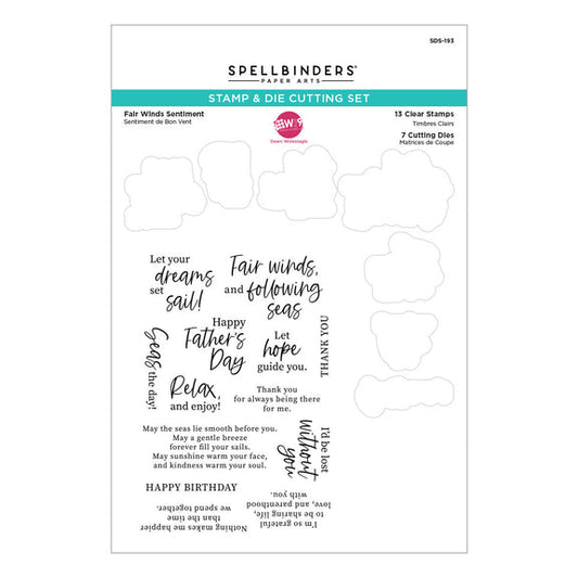 Spellbinders Stamps & Dies - Fair Winds Sentiments