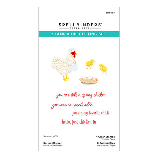 Spellbinders Clear Stamp & Dies - Spring Chicken