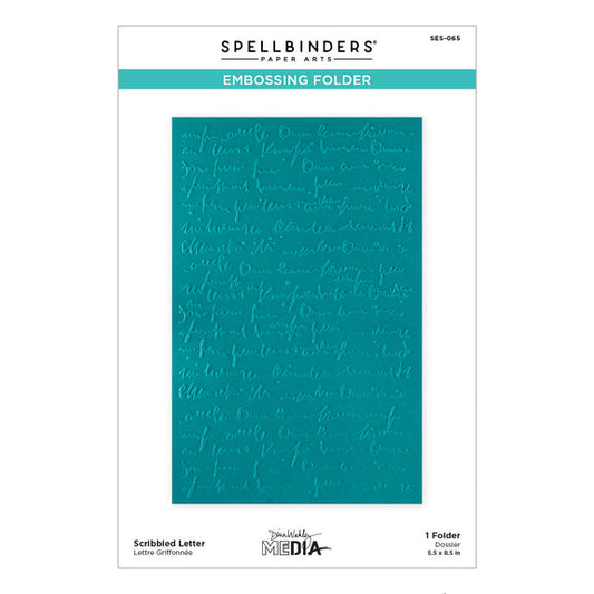 Spellbinders Embossing Folder - Scribbled Letter