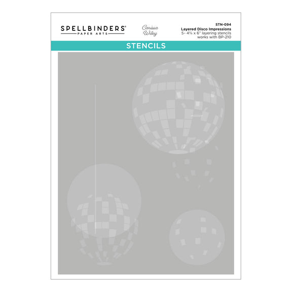 Spellbinders Stencils - Layered Disco Impressions