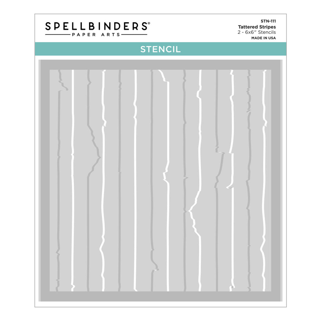 Spellbinders Stencils - Tattered Stripes