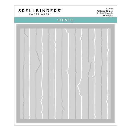 Spellbinders Stencils - Tattered Stripes