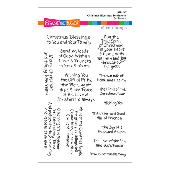 Spellbinders Clear Stamps - Christmas Blessings Sentiments