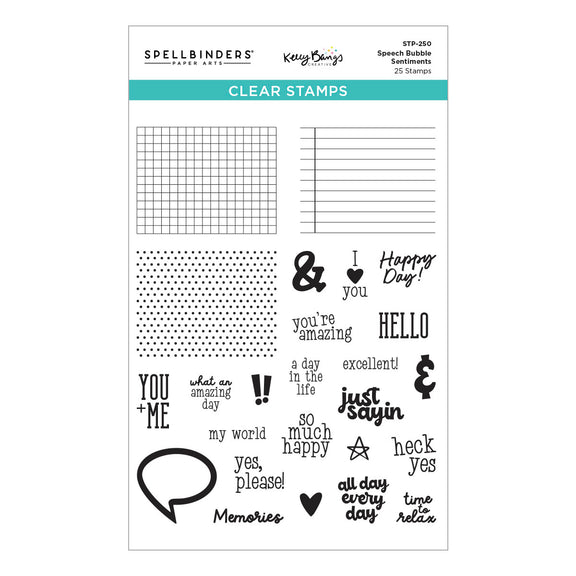 Spellbinders Clear Stamps - Speech Bubbles Sentiments