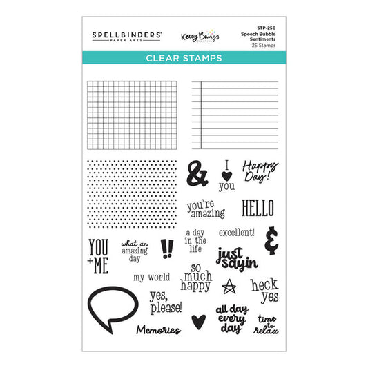 Spellbinders Clear Stamps - Speech Bubbles Sentiments