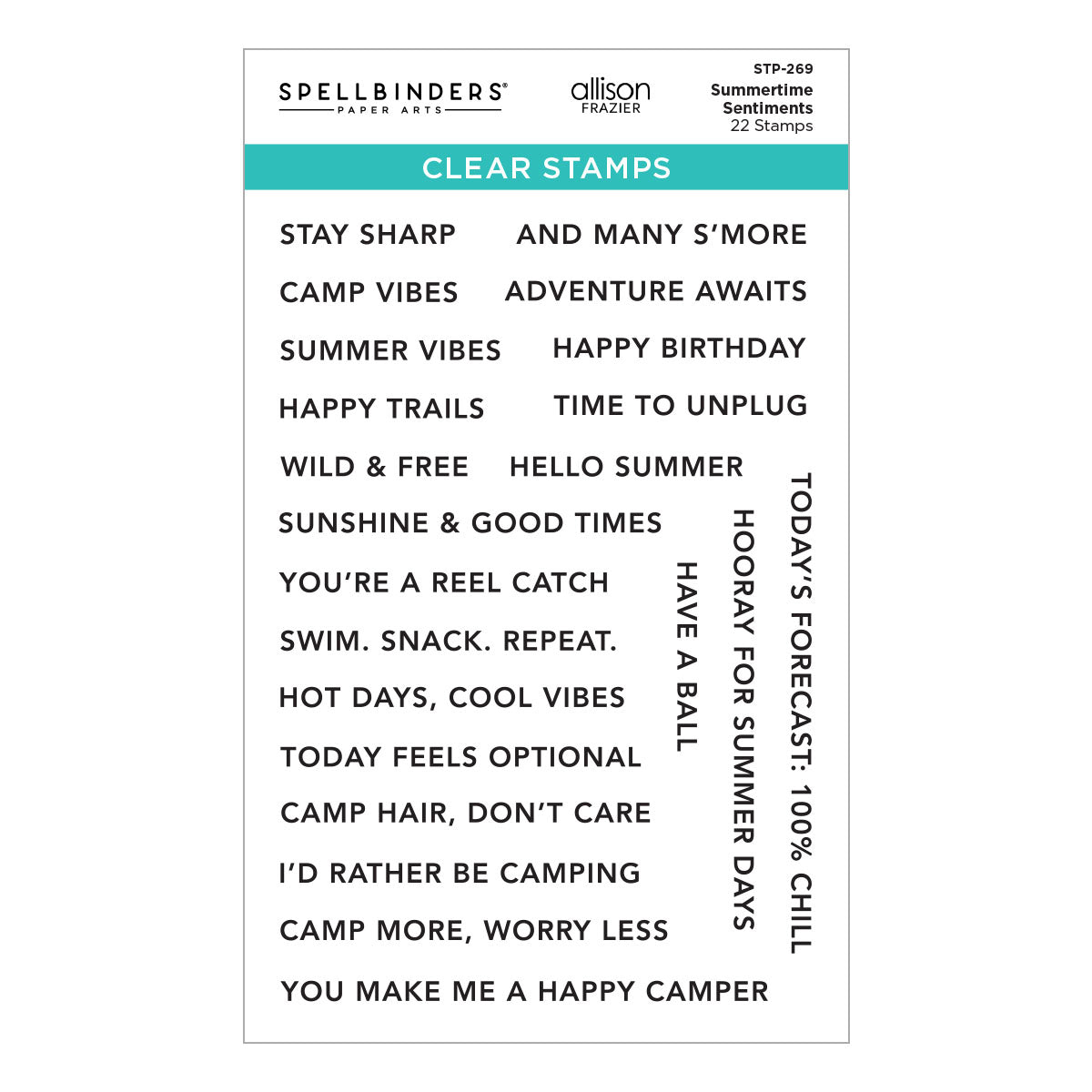 Spellbinders Clear Stamps - Summertime Sentiments