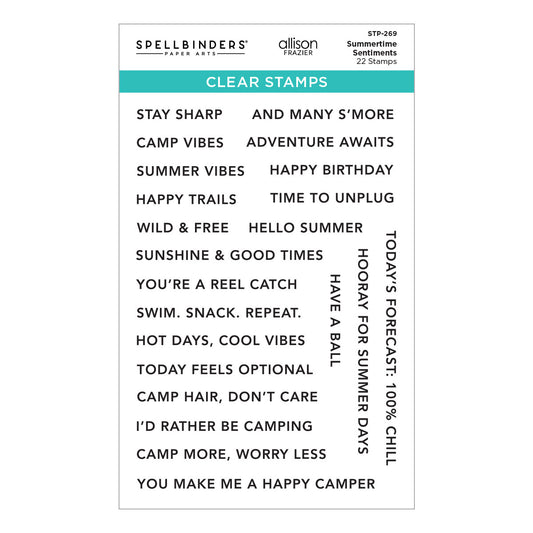 Spellbinders Clear Stamps - Summertime Sentiments