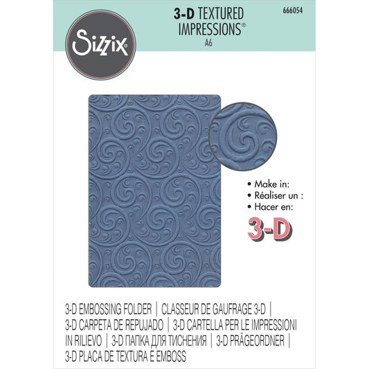 Sizzix 3-D Textured Impressions Embossing Folder - Ornamental Spiral