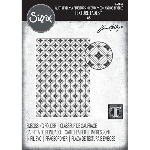 Sizzix Tim Holtz 3-D Textured Impressions Embossing Folder - Vault Diamonds