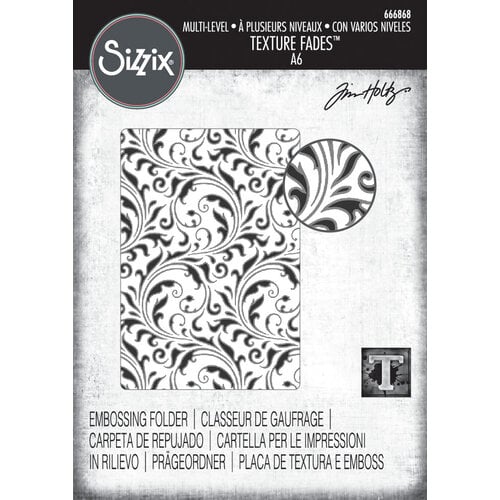 Sizzix Tim Holtz 3-D Textured Impressions Embossing Folder - Vault Flourish