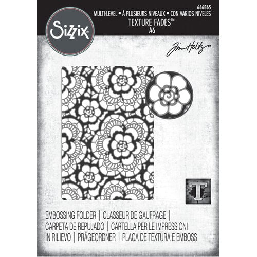 Sizzix Tim Holtz 3-D Textured Impressions Embossing Folder - Vault Lace