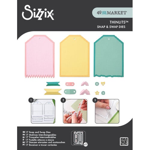 Sizzix 49 and Market - Thinlits Dies - Snap and Swap Large Tags