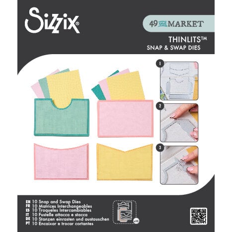 Sizzix 49 and Market - Thinlits Dies - Snap and Swap Pockets