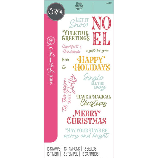 Sizzix - Catherine Pooler Clear Stamps - Greetings of the Season