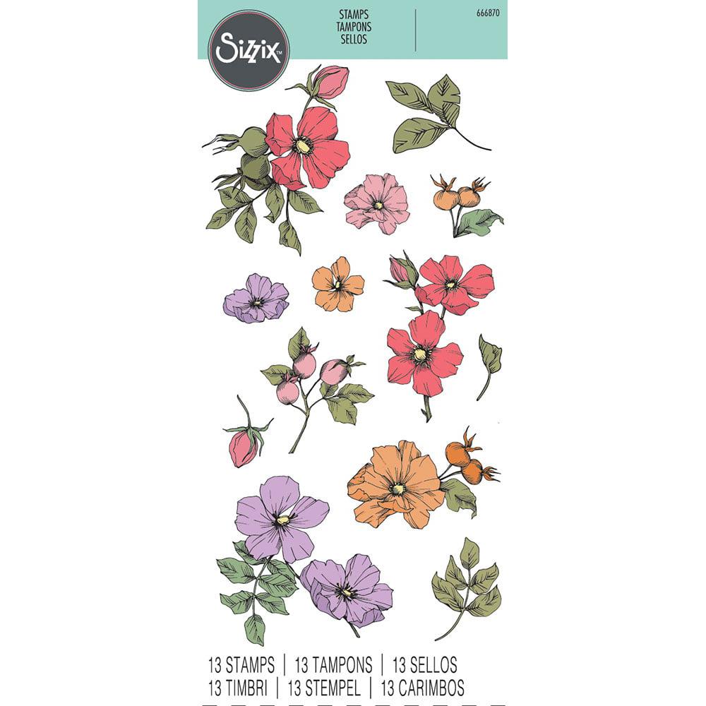 Sizzix Clear Stamps - Wildflower Botanicals