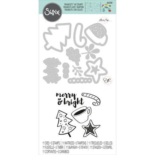 Sizzix Framelits Dies w/Stamps - Merry Motifs by Olivia Rose