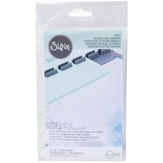 Sizzix Stencil & Stamp Tool Accessory - Universal Stencil Converters, 10 pack