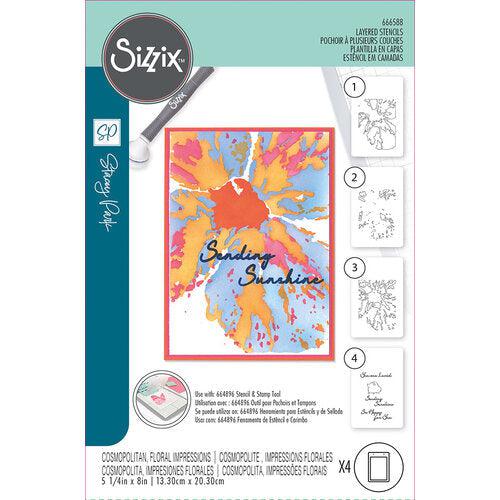 Sizzix Stencils - Cosmopolitan, Floral Impressions