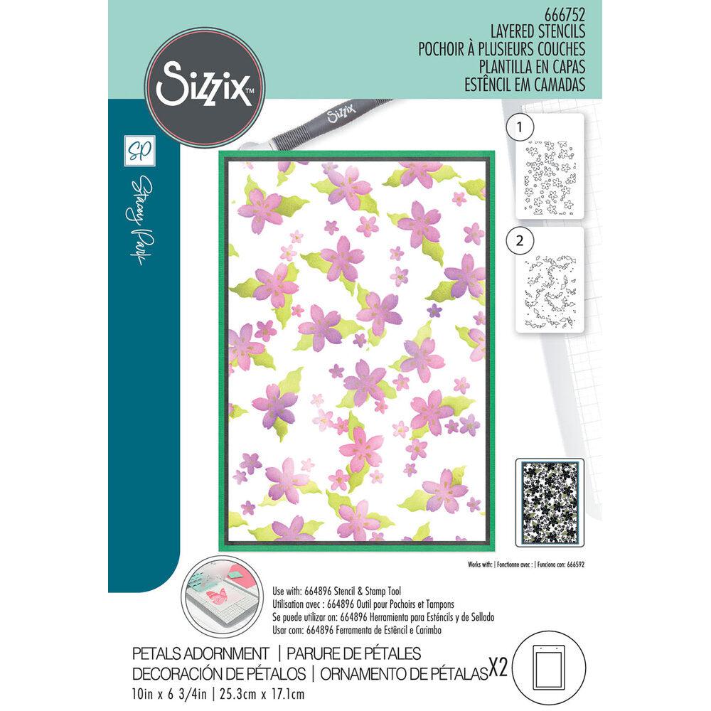 Sizzix Stencils - Cosmopolitan, Petals Adornment