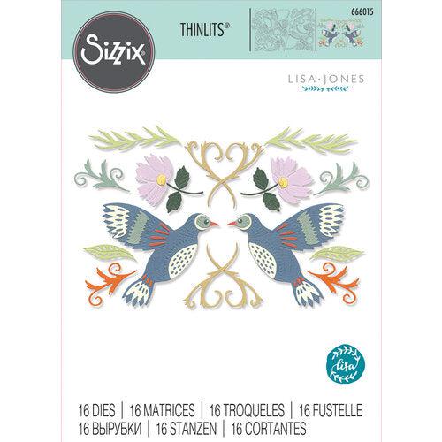 Sizzix Thinlits Dies - Birds & Blossoms