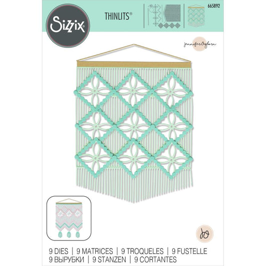 Sizzix Thinlits Dies - MacramÃ© Card Front