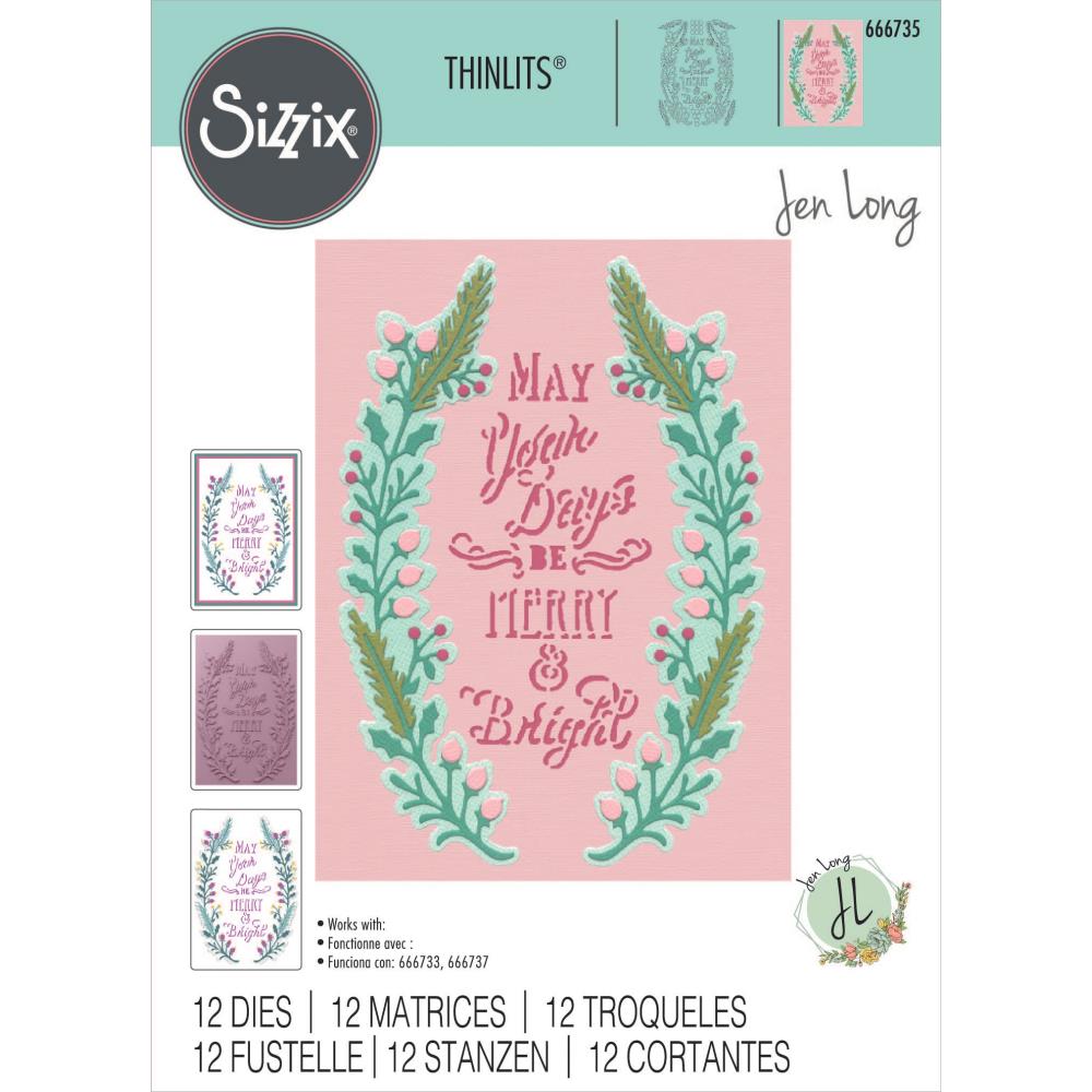 Sizzix Thinlits Dies - Merry & Bright #2