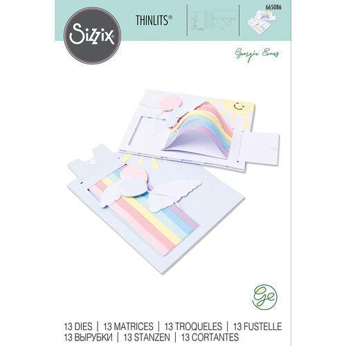 Sizzix Thinlits Dies - Rainbow Slider Card by Georgie Evans