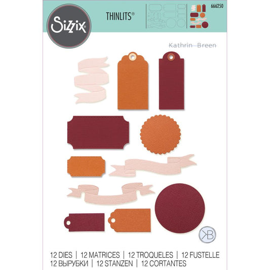 Sizzix Thinlits Dies - Vintage Tags & Banners