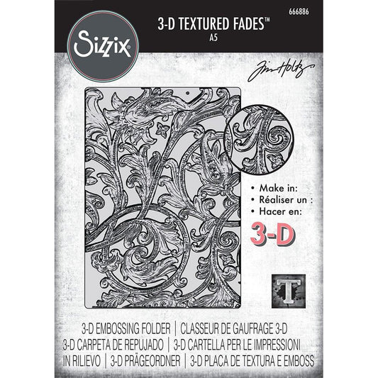 Sizzix Tim Holtz - 3-D Texture Fades Embossing Folder - Entangled Large