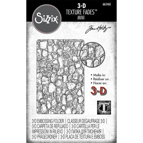 Sizzix 3-D Texture Fades Embossing Folder - Mini Cobblestone by Tim Holtz