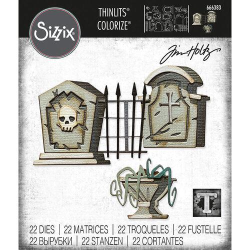 Sizzix Thinlits Dies - Graveyard Colorize by Tim Holtz