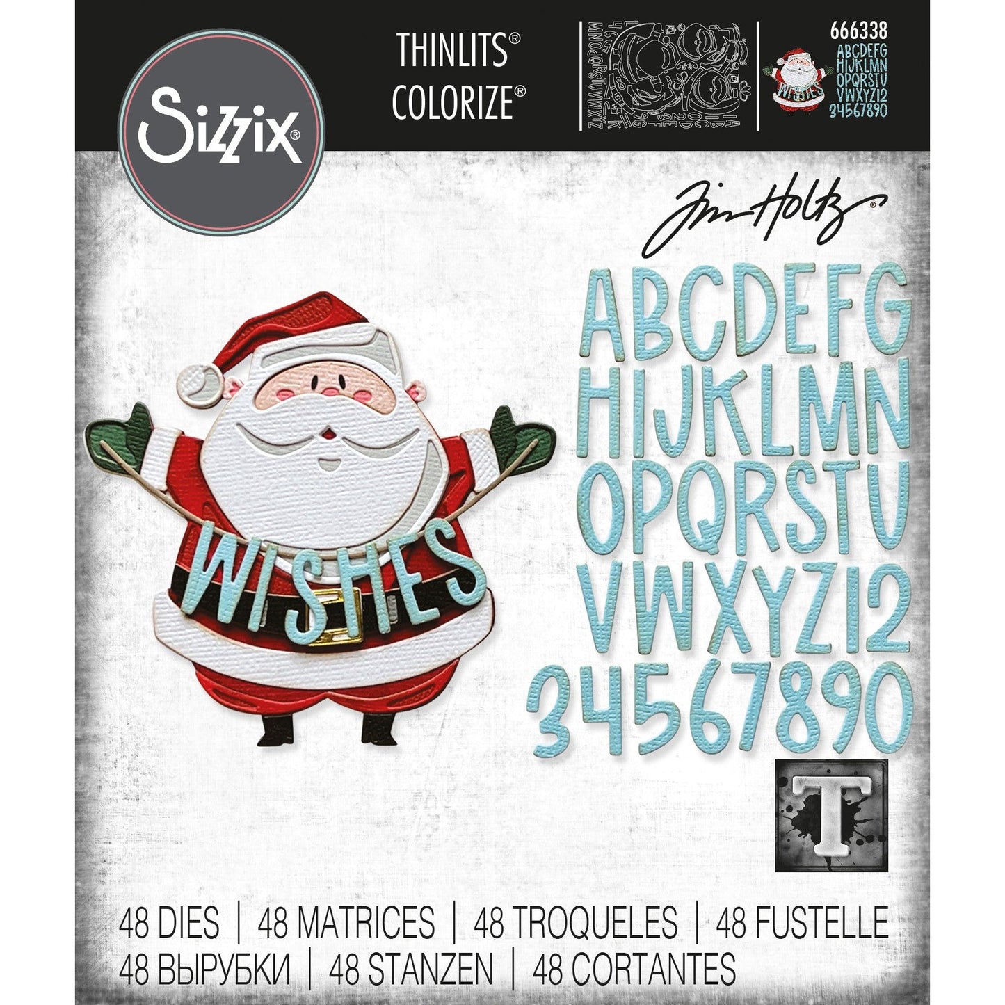 Sizzix Thinlits Dies - Santa Greetings Colorize by Tim Holtz
