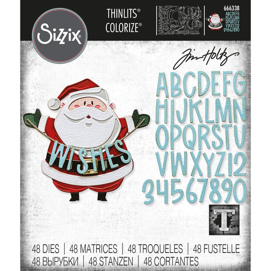 Sizzix Thinlits Dies - Santa Greetings Colorize by Tim Holtz