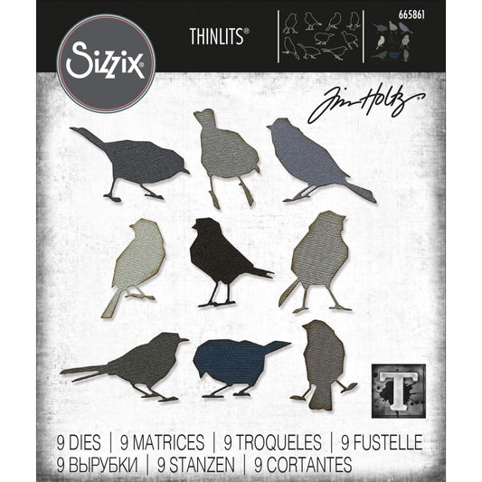 Sizzix Thinlits Dies - Silhouette Birds by Tim Holtz