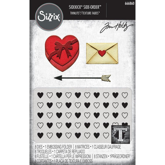 Sizzix Tim Holtz - Thinlits Dies & Texture Fades Embossing Folder - Vault Love Notes