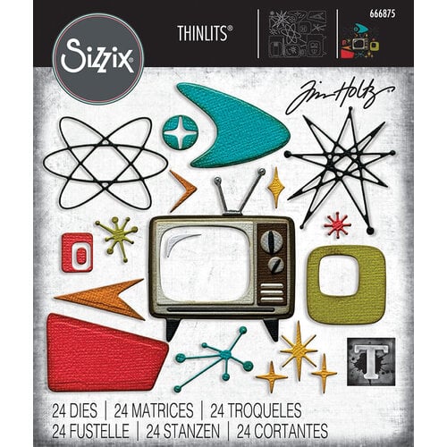 Sizzix Tim Holtz - Thinlits Dies - Vault Atomic Retro