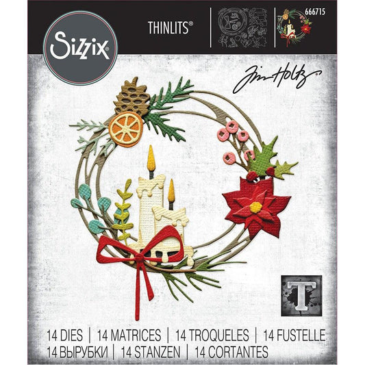 Sizzix Tim Holtz - Thinlits Dies - Vault Festive Wreath