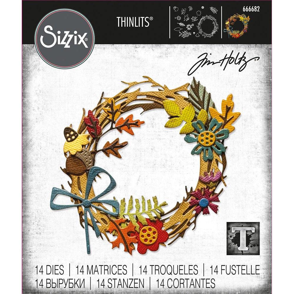 Sizzix Tim Holtz - Thinlits Dies - Vault Foliage Wreath