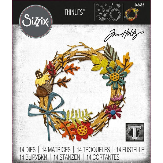 Sizzix Tim Holtz - Thinlits Dies - Vault Foliage Wreath