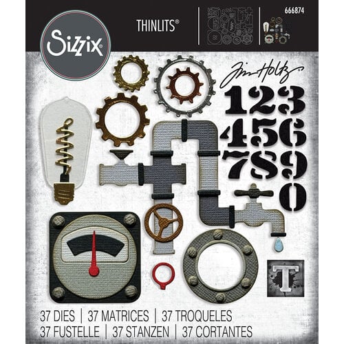 Sizzix Tim Holtz - Thinlits Dies - Vault Industrial